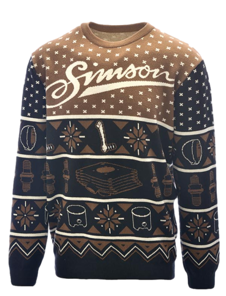 Strickpullover Ugly Sweater, Farbe: 3-fabig in XXXL - Motiv: SIMSON