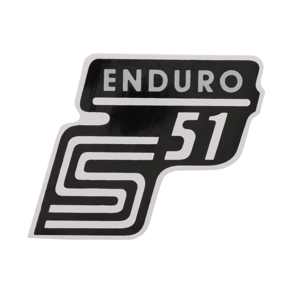 Klebefolie Seitendeckel -Enduro- silber, S51