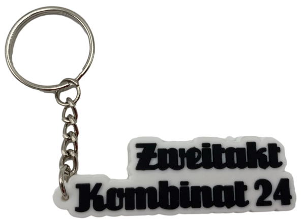 Schlüsselanhänger Zweitaktkombinat24 in schwarz weiß
