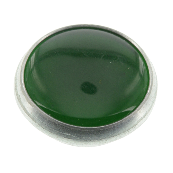 Kontrollglas Dunkelgrün - PVC in Alueinfassung - für Ø 16 mm Bohrung