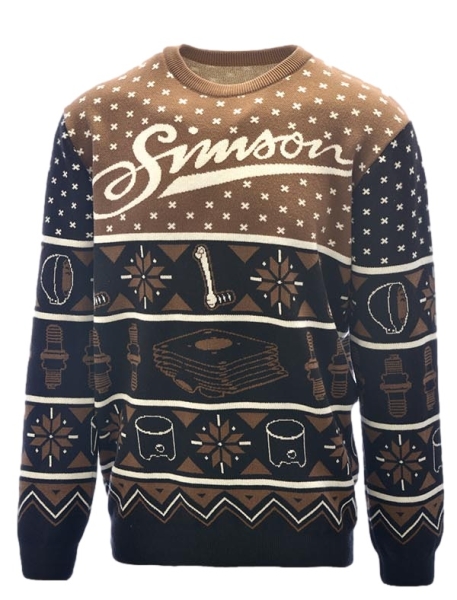 Strickpullover Ugly Sweater, Farbe: 3-fabig in L - Motiv: SIMSON