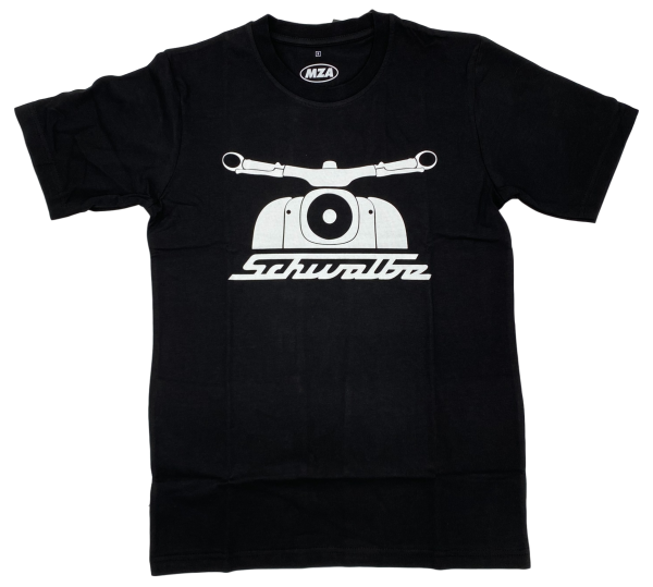 T-Shirt, Farbe: schwarz - Motiv: 55 Jahre Schwalbe - 100% Baumwolle