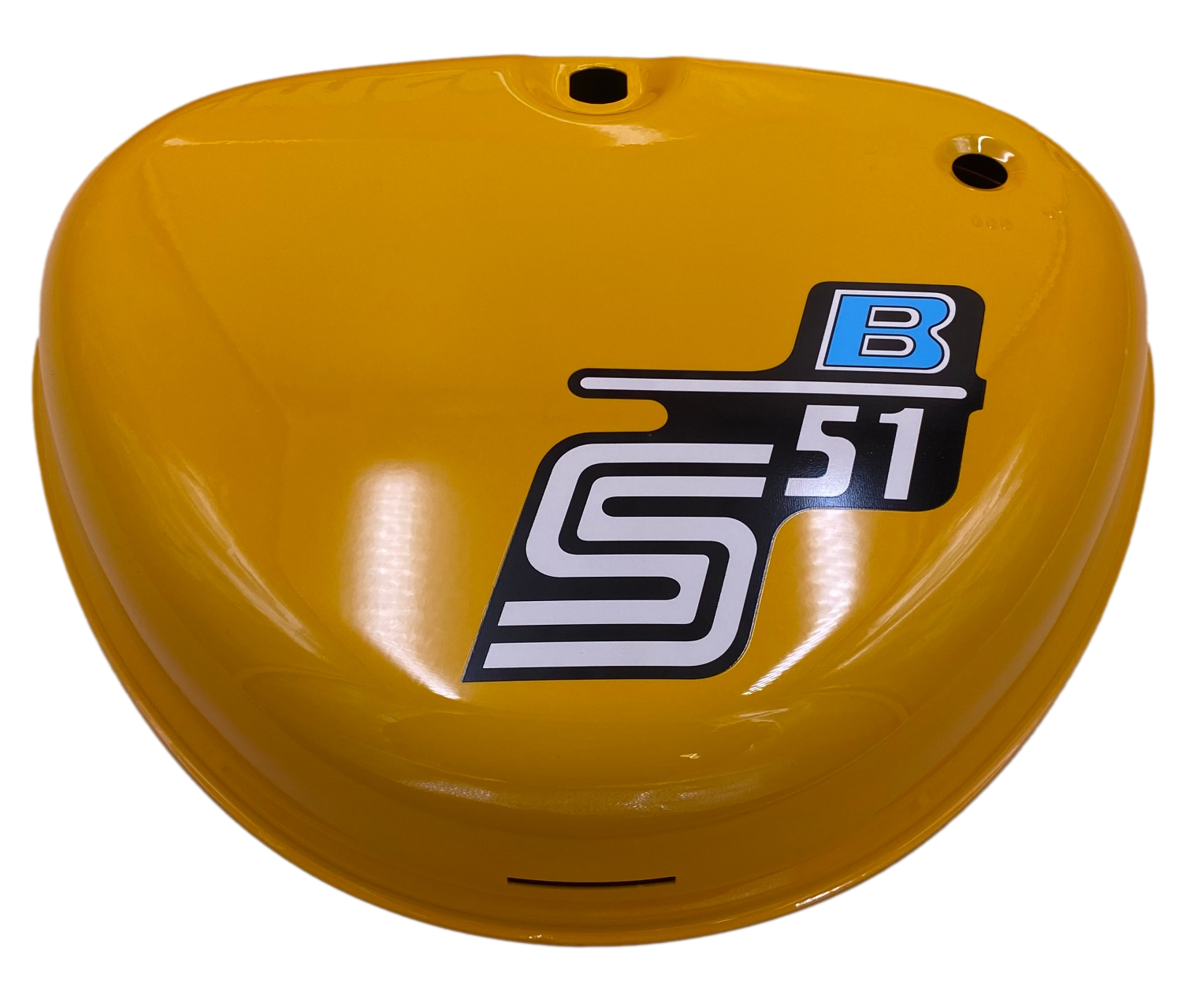 Simson S51 S70 TANK-Set mit Seitendeckel saharabraun / orange gelb
