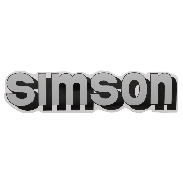 Klebefolie SIMSON-Tank, silber/schwarz