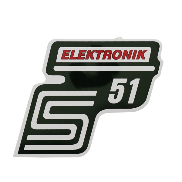 Klebefolie Seitendeckel -Elektronik- rot, S51